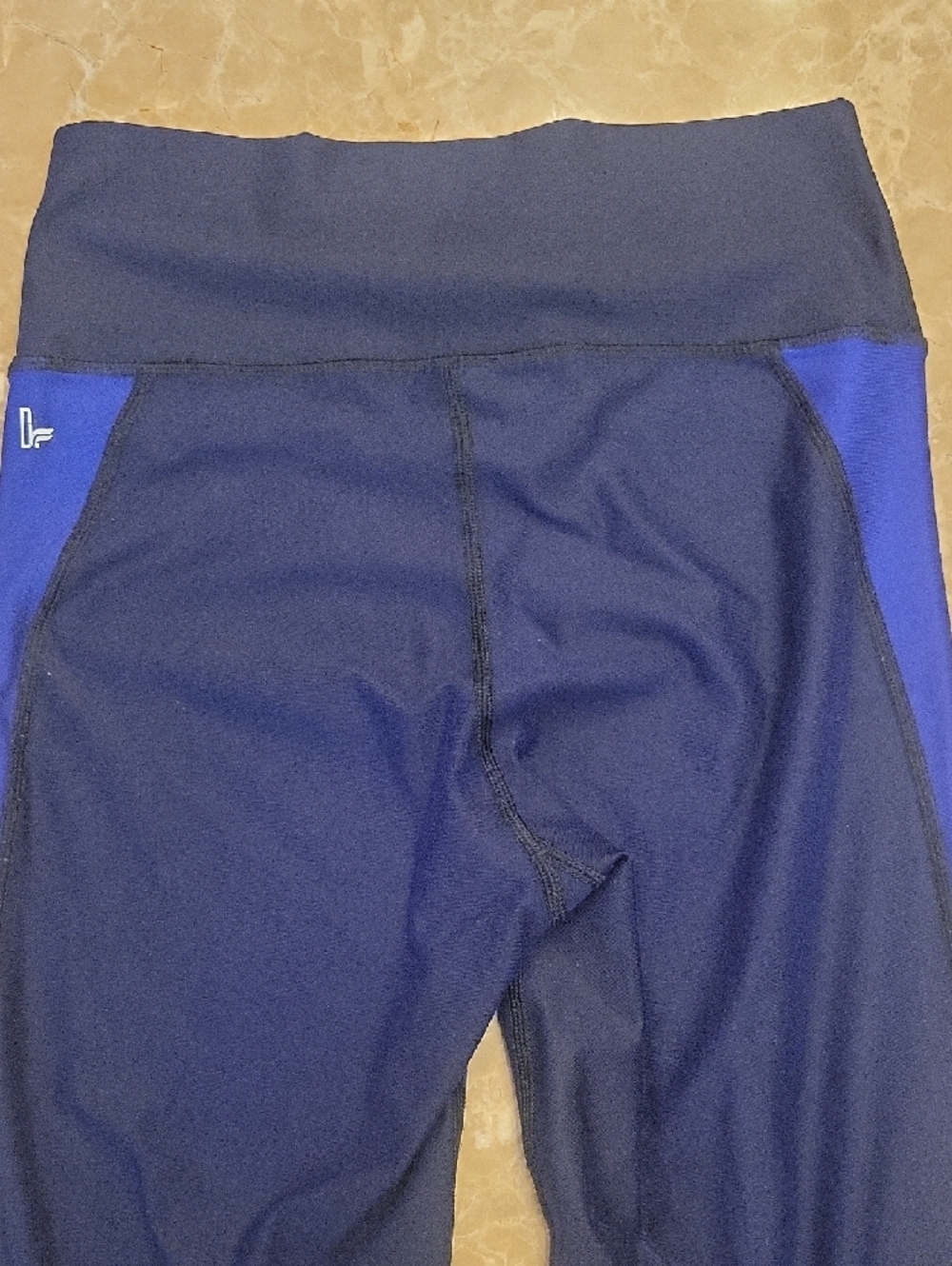 🦋 Danskin Black and Purple Colorblock Leggings, S - Picture 6 of 8